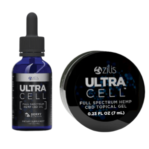Medium tilbudspakke med Zilis Ultra Cell CBD-creme og CBD-olie